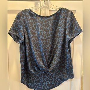 Banana Republic Factory animal print hi-low top.